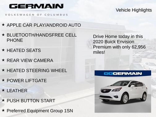 Summit White 2020 Buick Envision Premium I