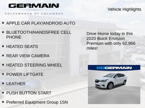 Summit White 2020 Buick Envision Premium I