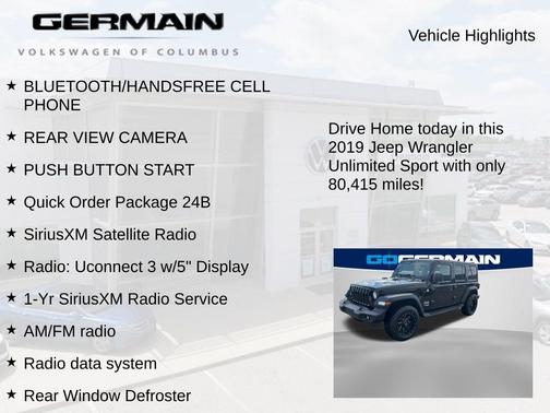 2019 Jeep Wrangler Unlimited Sport