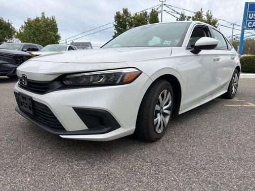 Platinum White Pearl 2024 Honda Civic LX