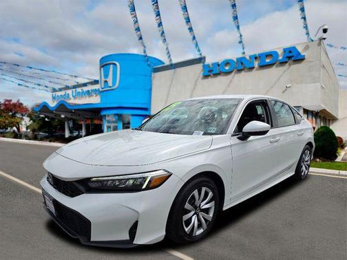 Platinum White Pearl 2025 Honda Civic LX
