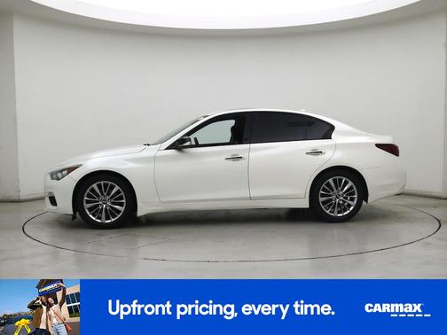 White 2019 INFINITI Q50 Luxe