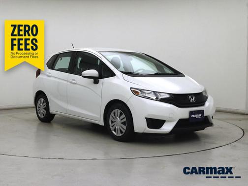 White 2015 Honda Fit LX