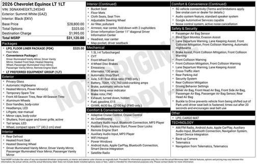 2026 Chevrolet Equinox 1LT
