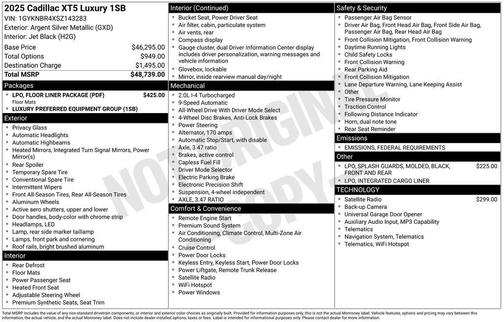 2025 Cadillac XT5 Luxury