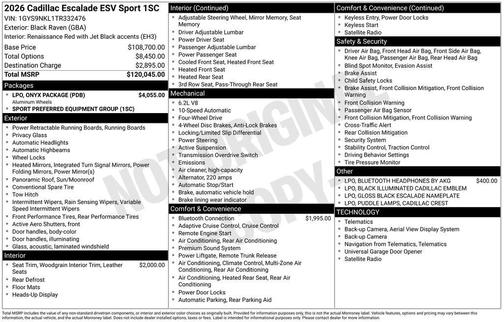 Black Raven 2026 Cadillac Escalade ESV Sport