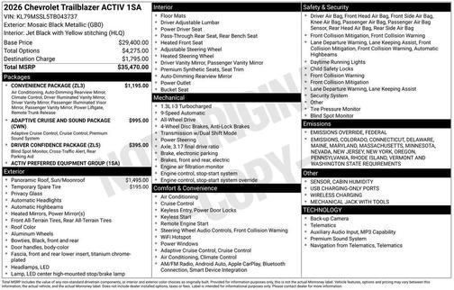 2026 Chevrolet Trailblazer ACTIV