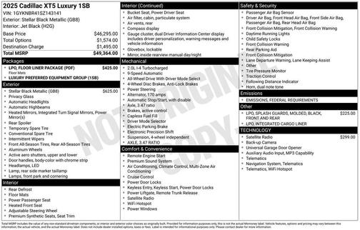 2025 Cadillac XT5 Luxury