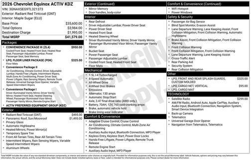 2026 Chevrolet Equinox AWD ACTIV