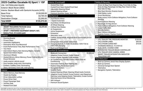 Black Raven 2025 Cadillac Escalade IQ Sport 1