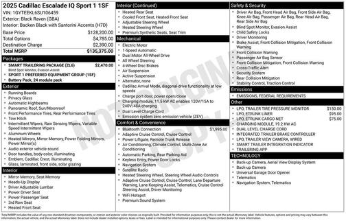 2025 Cadillac Escalade IQ Sport 1