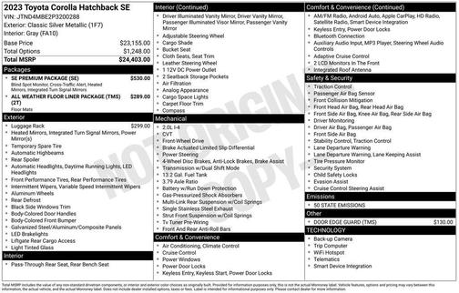 2023 Toyota Corolla SE