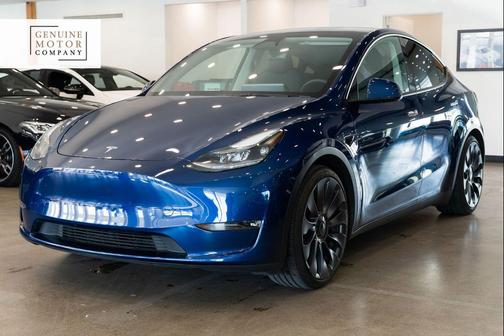 Deep Blue Metallic 2025 Tesla Model Y Performance Dual Motor All-Wheel Drive
