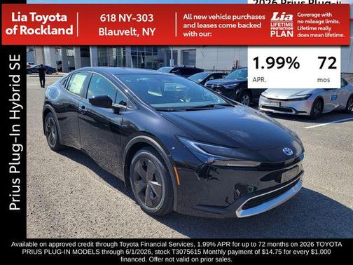 Midnight Black 2026 Toyota Prius Plug-In Hybrid SE