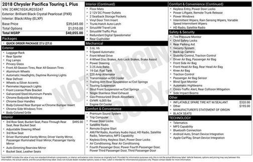 2018 Chrysler Pacifica Touring-L Plus