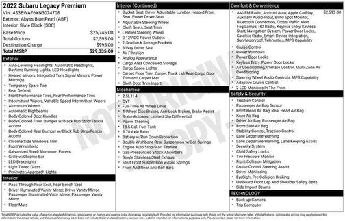 2022 Subaru Legacy Premium