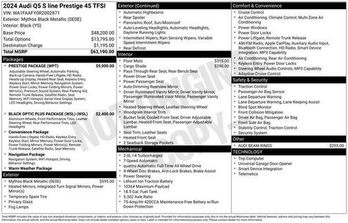 2024 Audi Q5 45 S line Prestige