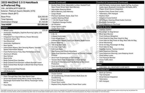 2023 Mazda Mazda3 FWD w/Preferred Package