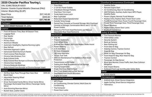 2020 Chrysler Pacifica Touring L