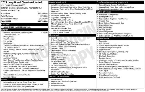 Diamond Black Crystal Pearlcoat 2021 Jeep Grand Cherokee Limited