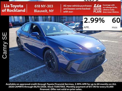 Blue 2026 Toyota Camry SE