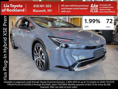 Gray 2026 Toyota Prius Plug-In Hybrid XSE Premium