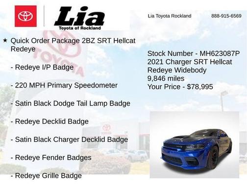 Indigo Blue 2021 Dodge Charger SRT Hellcat