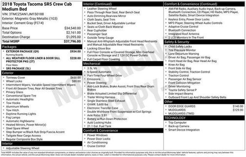 2018 Toyota Tacoma SR5