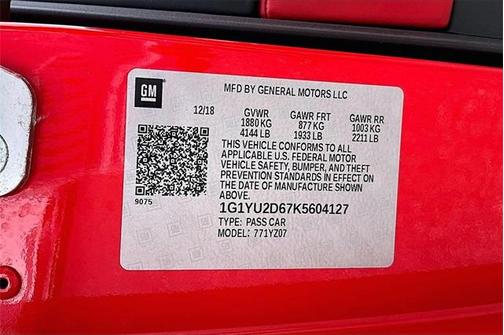 2019 Chevrolet Corvette Z06