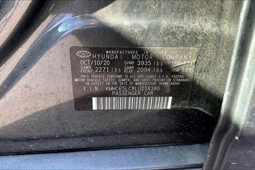 Amazon Gray 2020 Hyundai IONIQ Hybrid Blue