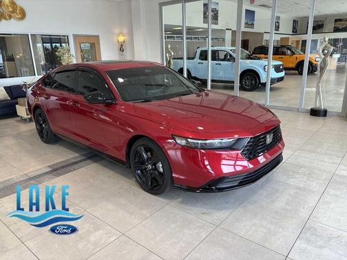 Radiant Red Metallic 2024 Honda Accord Hybrid Sport-L