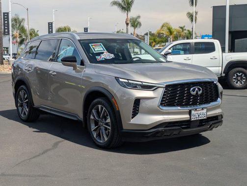 Warm Titanium 2023 INFINITI QX60 Luxe
