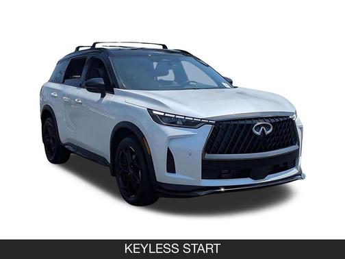 Radiant White/Black Obsidian 2026 INFINITI QX60 SPORT AWD