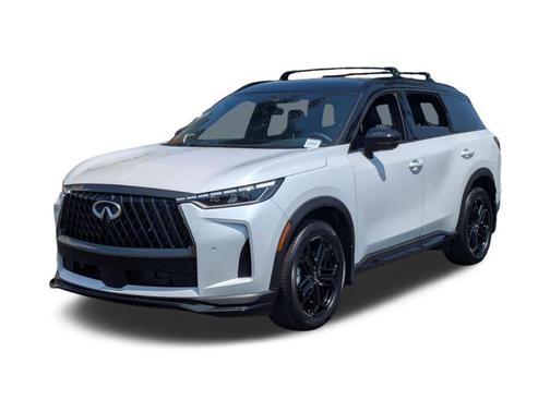 Radiant White/Black Obsidian 2026 INFINITI QX60 SPORT AWD