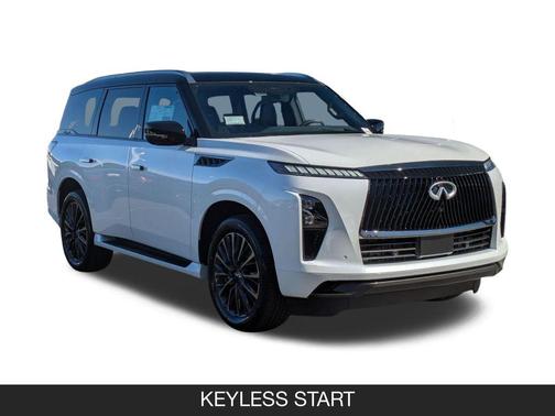 Radiant White/Black Obsidian 2026 INFINITI QX80 AUTOGRAPH AWD