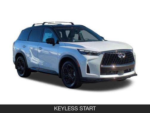 Radiant White/Black Obsidian 2026 INFINITI QX60 SPORT AWD