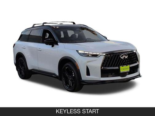 Radiant White/Black Obsidian 2026 INFINITI QX60 SPORT AWD
