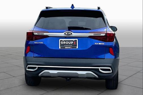 Neptune Blue 2021 Kia Seltos SX Turbo