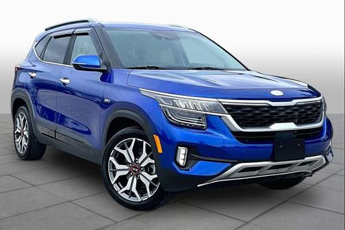 Neptune Blue 2021 Kia Seltos SX Turbo