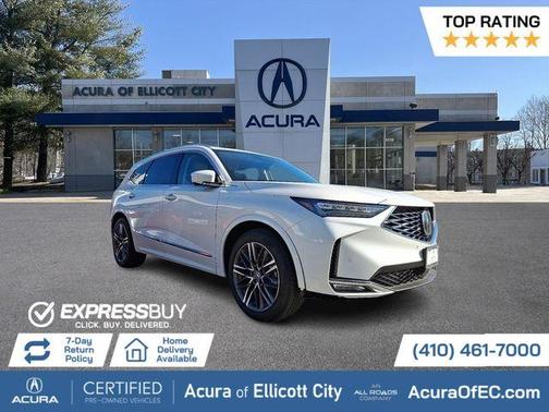 Platinum White Pearl 2026 Acura MDX Advance Package
