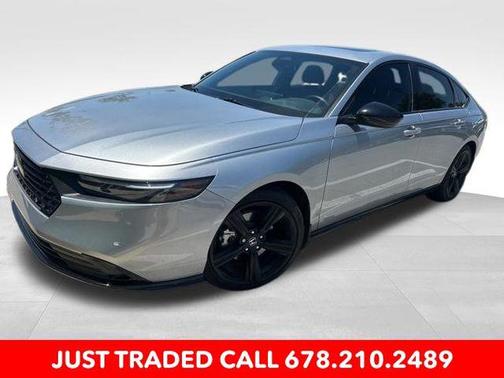 Solar Silver Metallic 2025 Honda Accord Hybrid Sport-L