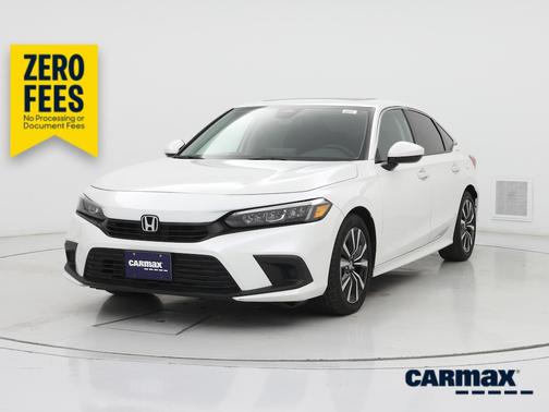 White 2022 Honda Civic EX