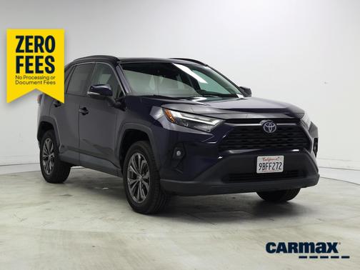 Blue 2022 Toyota RAV4 Hybrid XLE Premium