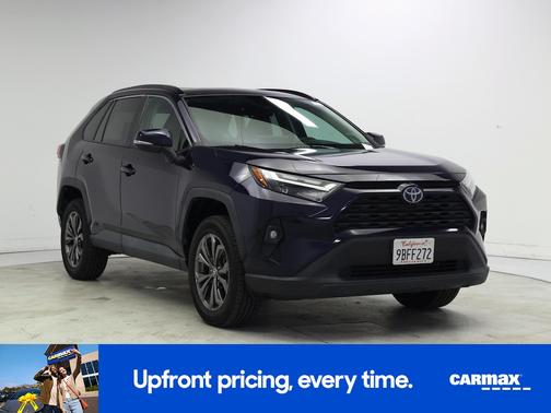 Blue 2022 Toyota RAV4 Hybrid XLE Premium