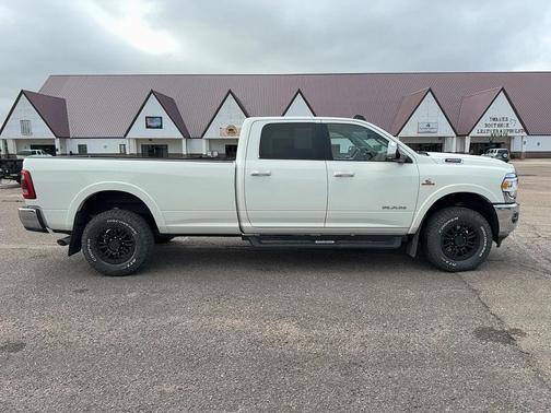 Pearl White 2021 RAM 3500 Laramie Crew Cab 4x4 8' Box
