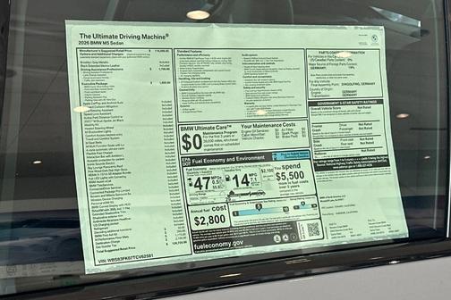 Brooklyn Grey Metallic 2026 BMW M5 Base