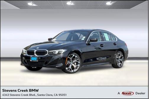 Jet Black 2025 BMW 330 330i Sedan