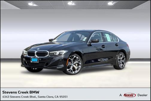 Jet Black 2025 BMW 330 330i Sedan