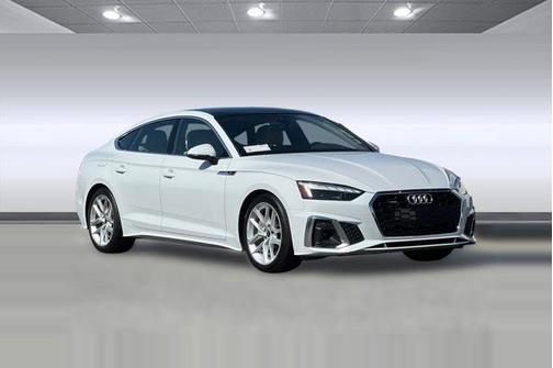 Glacier White Metallic 2023 Audi A5 Sportback 45 S Line Premium Plus