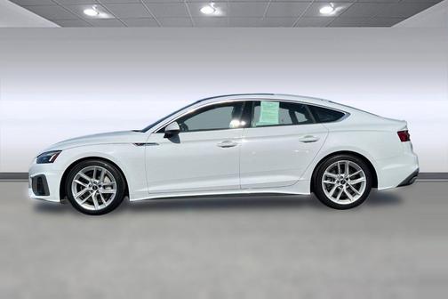 Glacier White Metallic 2023 Audi A5 Sportback 45 S Line Premium Plus